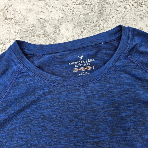 American Eagle Outfitters Men Shirt Athletic Crew Neck Long Sleeve Tee Size L/G - Picture 3 of 10